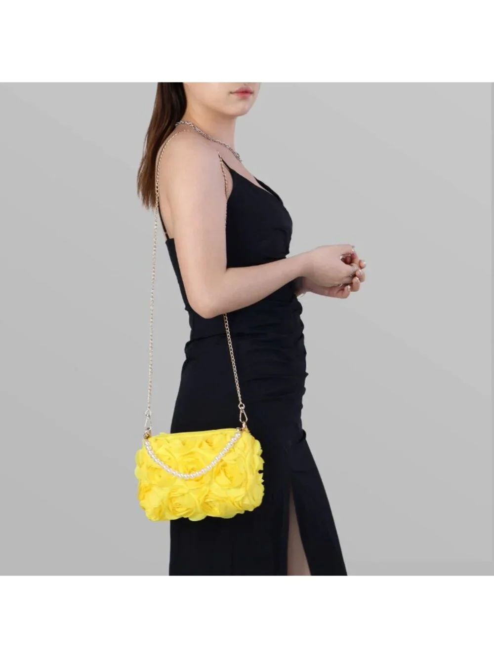 Chic 3D Floral Clutch Purse for Women | Elegant Evening Handbag, Perfect for